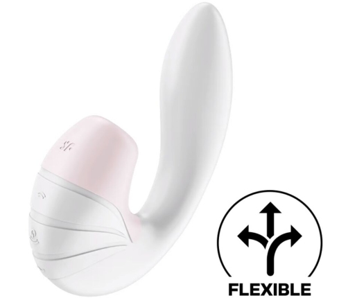SATISFYER - SUPERNOVA AIR PULSE STIMULATOR & VIBRATION WHITE