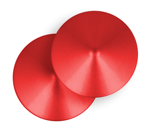 OHMAMA FETISH RED CIRCLE NIPPLE COVERS