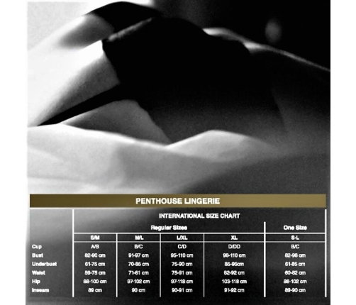 PENTHOUSE - DANGEROUS DARLING THONG BLACK L/XL