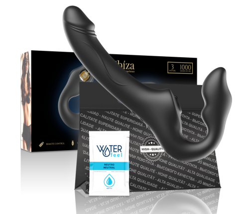IBIZA - REMOTE CONTROL STRAPLESS VIBRATOR 3 MOTORS 1000 COMBINATIONS.