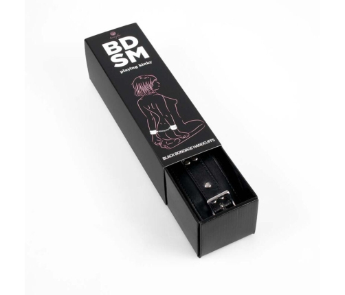 SECRETPLAY - BLACK BONDAGE HANDCUFFS BDSM COLLECTION