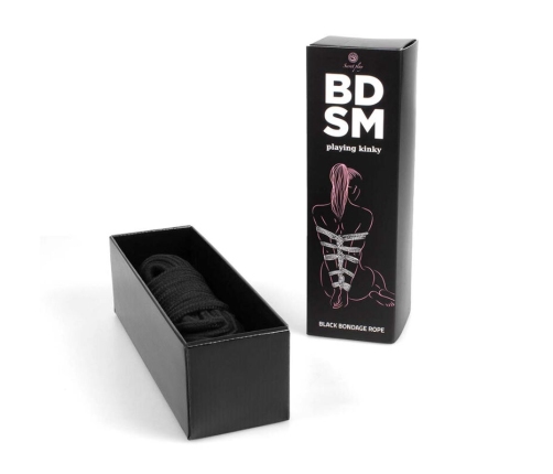 SECRETPLAY - CUERDA BONDAGE NEGRA BDSM COLLECTION