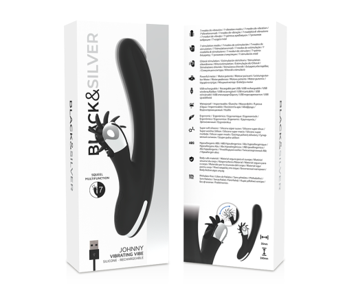 BLACK&SILVER - BUNNY JOHNNY VIBRATING VIBE