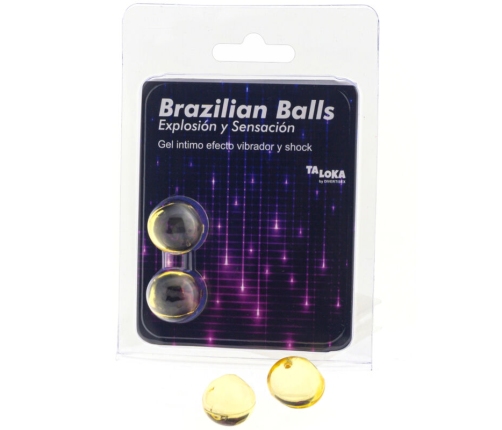 TALOKA - 2 BRAZILIAN BALLS VIBRATING & SHOCK EFFECT EXCITING GEL