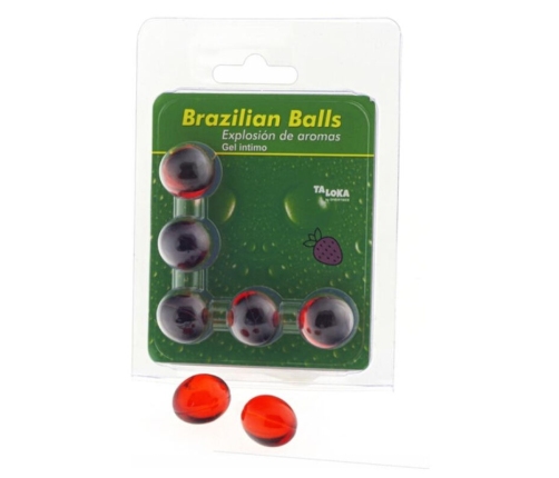 TALOKA - 5 BRAZILIAN BALLS STRAWBERRY INTIMATE GEL