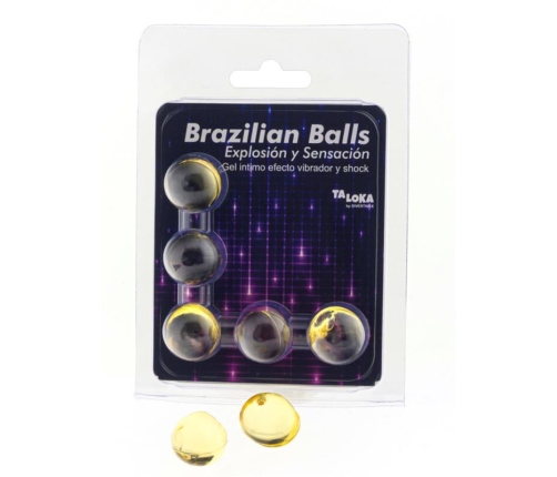 TALOKA - 5 BRAZILIAN BALLS VIBRATING & SHOCK EFFECT EXCITING GEL