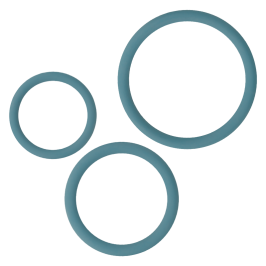 OHMAMA - 3 RINGS SET FOR PENIS & TESTICLES - BLUE OHMAMA - 3 RINGS SET FOR PENIS & TESTICLES - BLUE