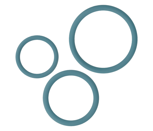 OHMAMA - 3 RINGS SET FOR PENIS & TESTICLES - BLUE
