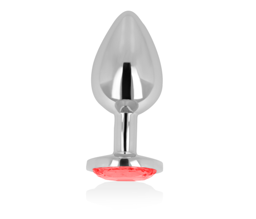 OHMAMA - ANAL PLUG WITH RED CRYSTAL 8 CM