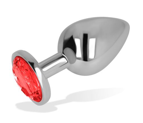 OHMAMA - ANAL PLUG WITH RED CRYSTAL 8 CM