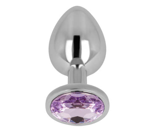 OHMAMA - ANAL PLUG WITH VIOLET CRYSTAL 8 CM