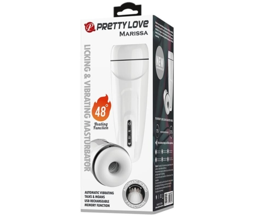 PRETTY LOVE - MARISSA MALE MASTURBATOR VIBRATION, HEAT, VOICE AND SUCTION