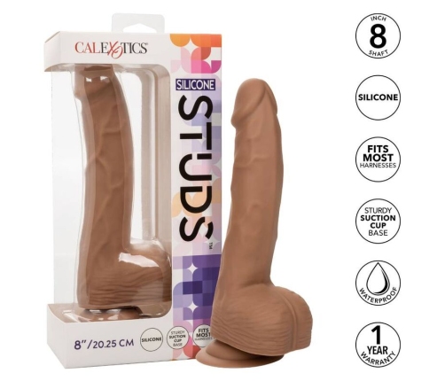 CALEXOTICS - SILICONE STUDS 20.32 CM BROWN