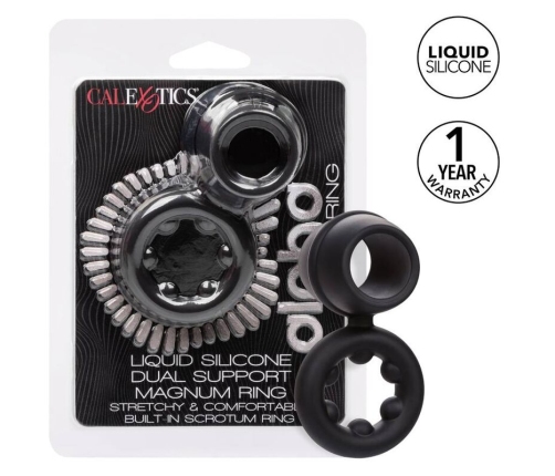 CALEXOTICS - ALPHA DUAL MAGNUM RING BLACK