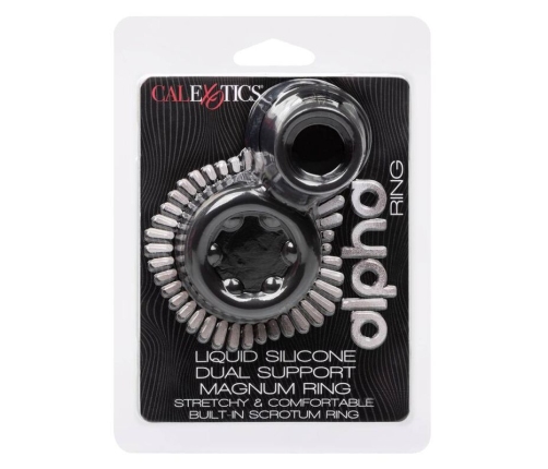 CALEXOTICS - ALPHA DUAL MAGNUM RING BLACK