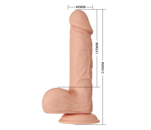 BAILE - BEAUTIFUL ENCOUNTER BAHAMUT FLEXIBLE REALISTIC DILDO 21.8 CM NATURAL