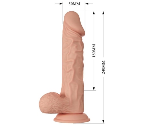 BAILE - BEAUTIFUL ENCOUNTER BURAQ FLEXIBLE REALISTIC DILDO 24 CM NATURAL