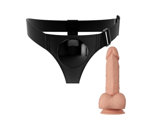 PRETTY LOVE - HARNESS BRIEFS ARNÉS UNIVERSAL CON DILDO JERRY 21.8 CM NATURAL