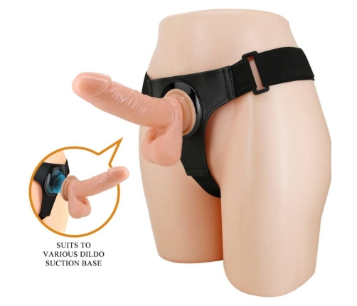 PRETTY LOVE - HARNESS BRIEFS UNIVERSAL HARNESS WITH DILDO TOM 20 CM NATURAL