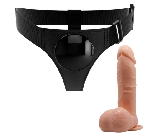 PRETTY LOVE - HARNESS BRIEFS UNIVERSAL HARNESS WITH DILDO TOM 20 CM NATURAL
