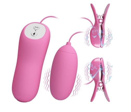 PRETTY LOVE - TWEEZERS WITH VIBRATION AND PINK ELETROSHOCK