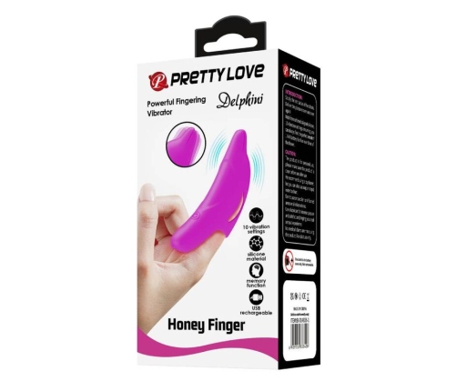 PRETTY LOVE - DELPHINI PODEROSO ESTIMULADOR DE DEDO MORADO