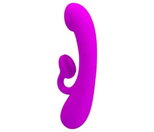 PRETTY LOVE - SINCERE SILICONE CLITORAL VIBRATOR AND SUCKER PURPLE