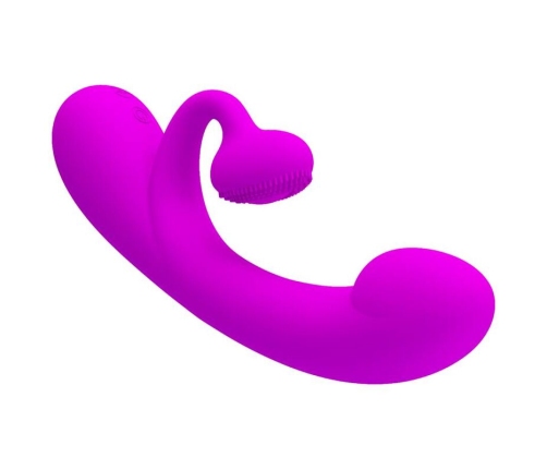 PRETTY LOVE - SINCERE SILICONE CLITORAL VIBRATOR AND SUCKER PURPLE