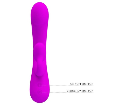 PRETTY LOVE - SINCERE SILICONE CLITORAL VIBRATOR AND SUCKER PURPLE