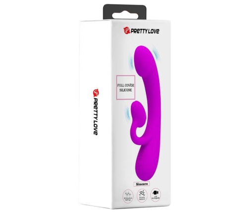PRETTY LOVE - SINCERE SILICONE CLITORAL VIBRATOR AND SUCKER PURPLE
