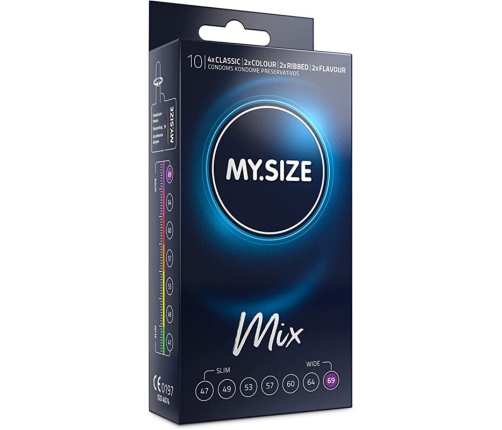 MY SIZE - MIX CONDOMS 69 MM 10 UNITS