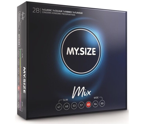 MY SIZE - MIX CONDOMS 60 MM 28 UNITS