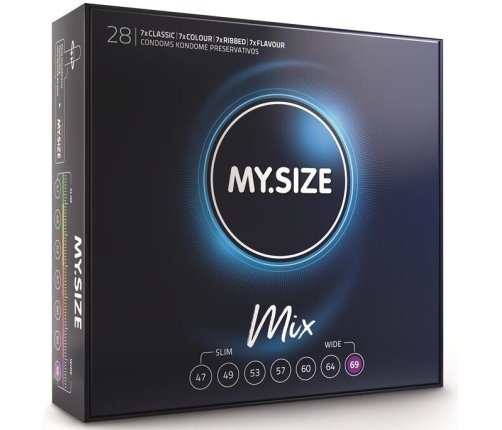 MY SIZE - MIX CONDOMS 69 MM 28 UNITS