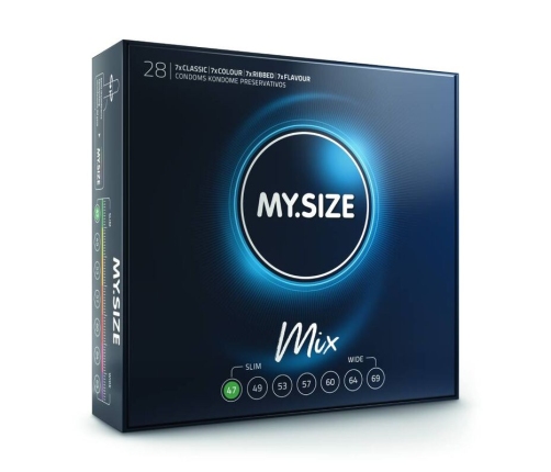 MY SIZE - MIX CONDOMS 47 MM 28 UNITS