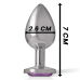 INTENSE - ALUMINUM METAL ANAL PLUG WITH VIOLET CRYSTAL SIZE S