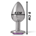 INTENSE - ALUMINUM METAL ANAL PLUG WITH VIOLET CRYSTAL SIZE L