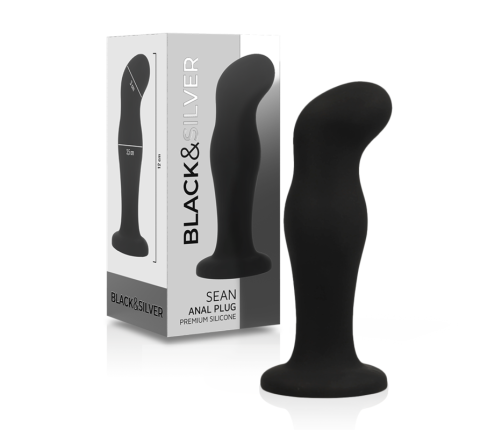 BLACK&SILVER - SEAN PLUG ANAL PREMIUM SILICONE BLACK