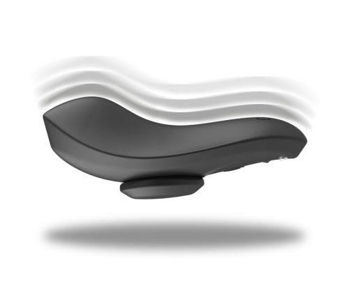 BLACK&SILVER - PRESTON RECHARGEABLE SILICONE VIBRATOR PANTIE BLACK