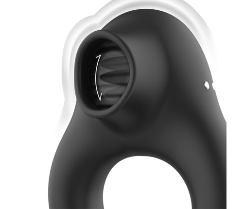 BLACK&SILVER - SILICONE VIBRATOR RING 3 MOTORS RECHARGEABLE BLACK
