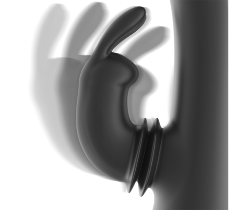 BLACK&SILVER - DJ. ADAM RECHARGEABLE SILICONE RABBIT STIMULATOR BLACK