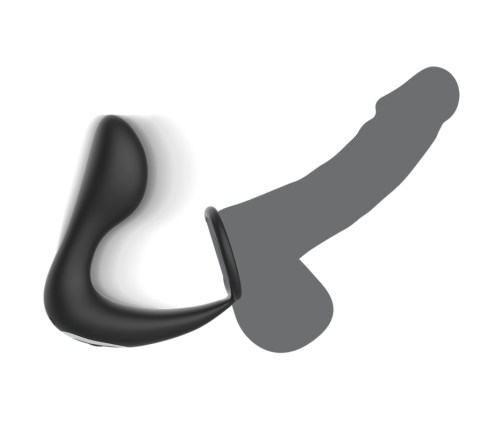 BLACK&SILVER - REMOTE CONTROL ANAL MASSAGER RECHARGEABLE SILICONE BLACK