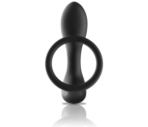 BLACK&SILVER - REMOTE CONTROL ANAL MASSAGER RECHARGEABLE SILICONE BLACK