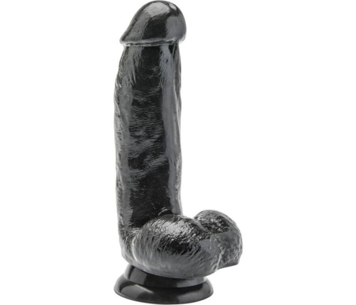 GET REAL - DILDO 12 CM WITH BALLS BLACK