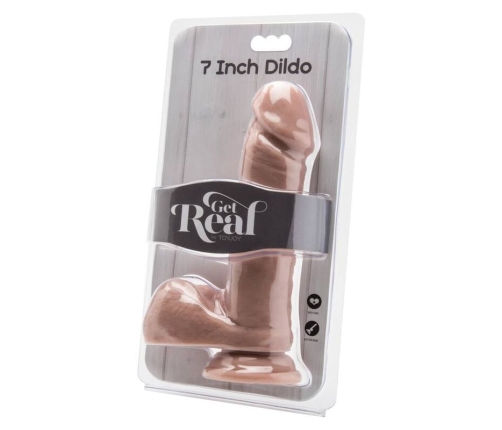 GET REAL - DILDO 18 CM WITH BALLS SKIN