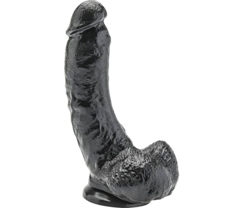 GET REAL - DILDO 20,5 CM WITH BALLS BLACK