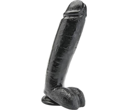 GET REAL - DILDO 25,5 CM WITH BALLS BLACK