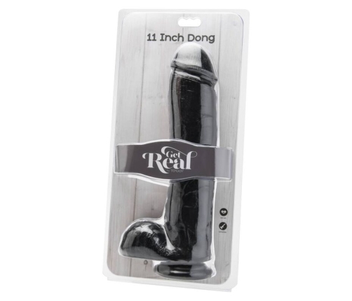 GET REAL - DILDO 28 CM WITH BALLS BLACK