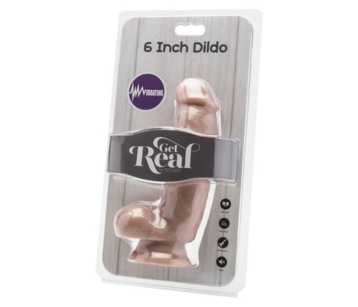 GET REAL - DILDO 12 CM WITH BALLS VIBRATOR SKIN