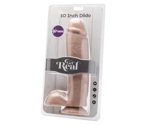 GET REAL - DILDO 25,5 CM WITH BALLS VIBRATOR SKIN