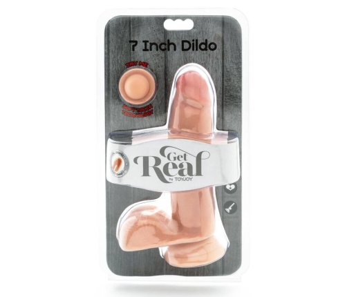 GET REAL - DUAL DENSITY DILDO 12 CM BALLS SKIN